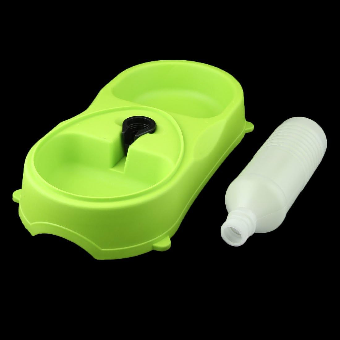 Plastic Puppy Dog Cat Pet Water Drinking Fountain Food Feeder Bowl Green (id: d9a 221 229 6ee 9eb