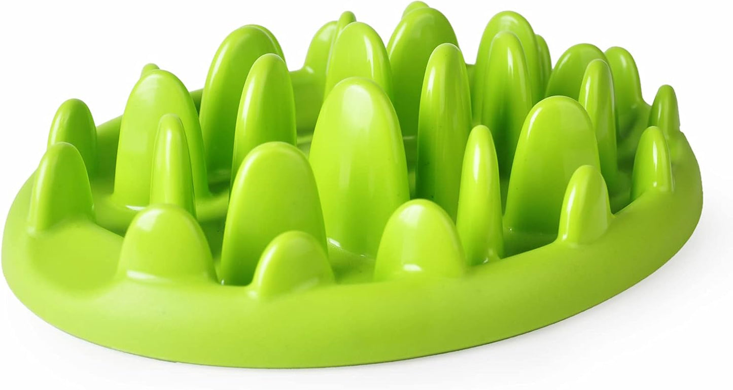 BUYTER Pet Catch Interactive Slow Jungle Feeder Bowl Anti-gulping Feed Diet Dishes (Green)