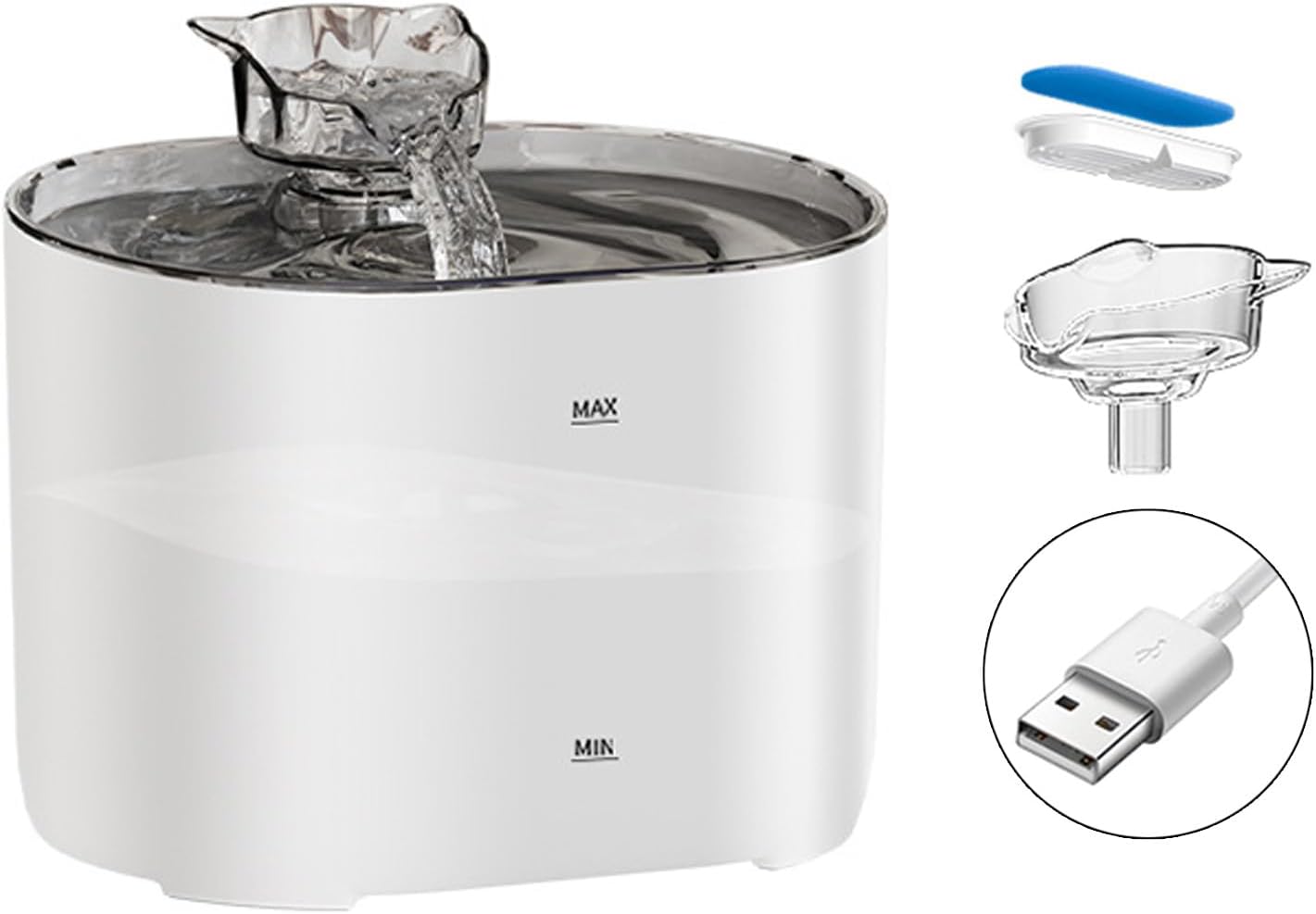 Cats Water Fountains Automatic Dogs Pet Drinking Mute Water Dispenser Large Capacity Quiet Fountains Cats Waterer