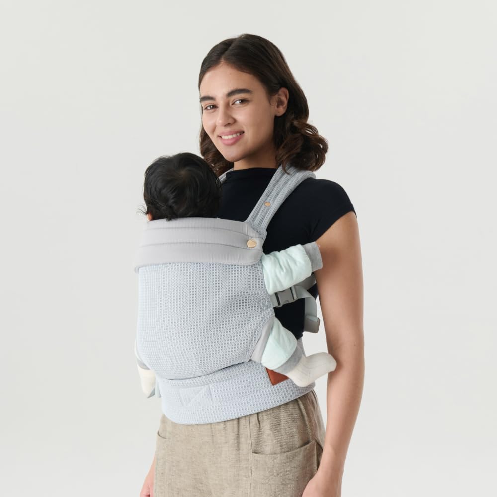 ·NEST BLANCHE·Baby Carrier,Cozy Baby Carrier 7-35lbs,Ergonomic Backpack Design,Air Mesh Breathable All Seasons (Blue)