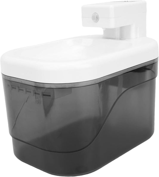 Luqeeg Cat Water Fountain, 2l Large Capacity Supply Sensing Circulating Automatic Pet Fountain, Dog Water Dispenser Gravity Cat Feeder Monitors Levels Slow Bowl for Pet Drinking