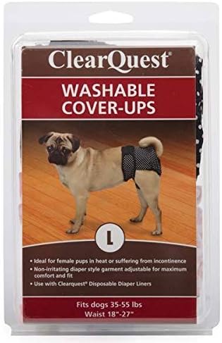 ClearQuest Dog Diapers - Two Reusable & Washable Cover Up Garments Stripes & Polka Dots(Medium)
