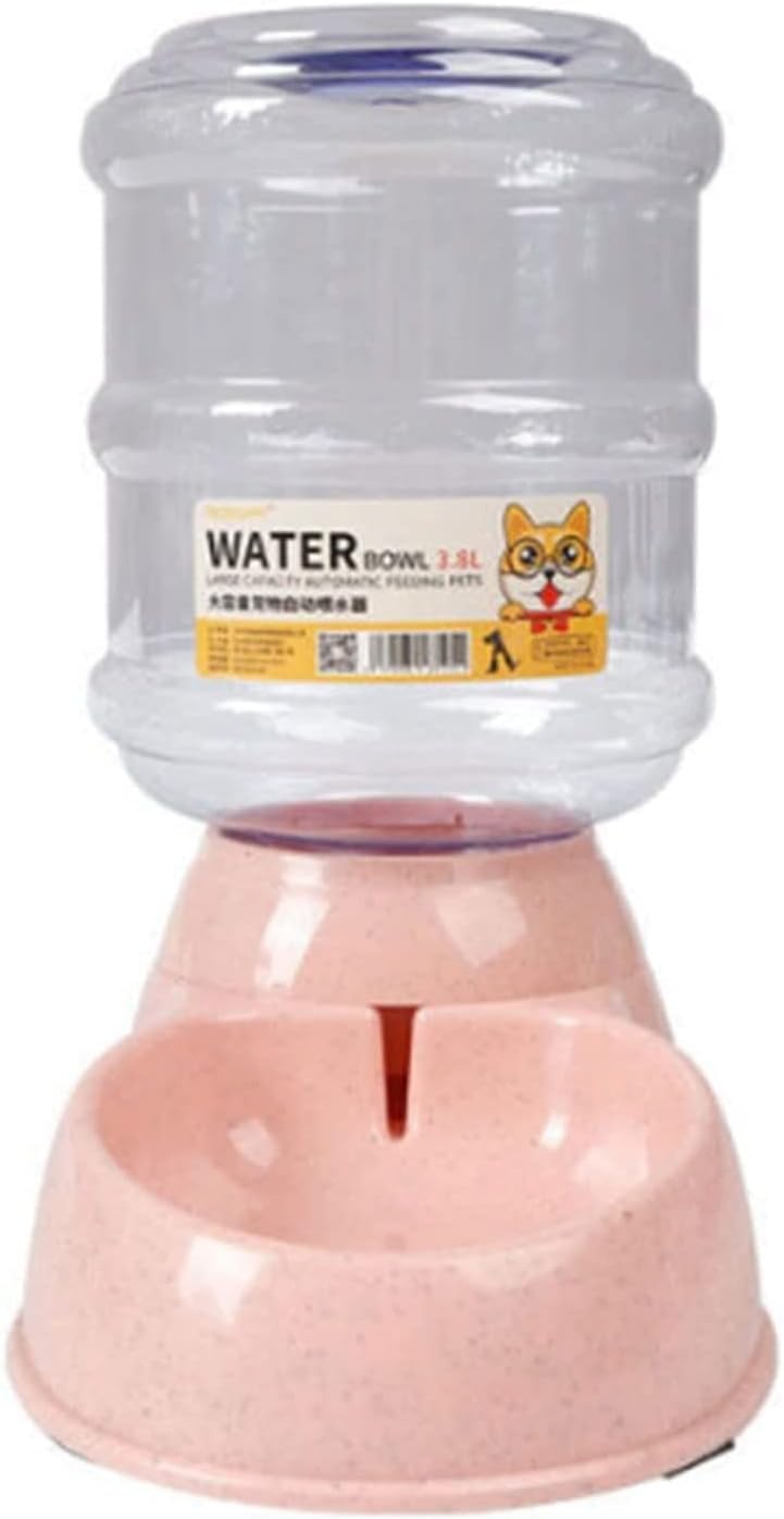3.8L Automatic Food Water Pet Feeder Set Plastic Dog Food Bowl Water Dispenser No Spill Water Dispenser and Feeder for Dog Cat Dog Drinker cat Fountain (Color : Blue)