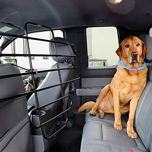 The Original ZooKeeper Car, SUV, Truck Dog Barrier: Adjustable Universal for all Vehicles - Moves with Your Vehicle Seats. Tilt. Slide. Recline. Easy Install - Strong Metal Tubing Gate Pet Divider