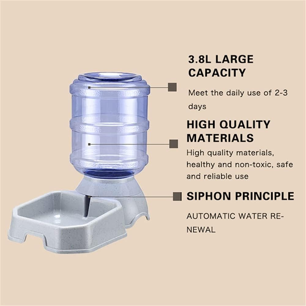 Pet Cats Automatic Feeders Large Capacity Cats Water Fountain Plastic Dog Water Bottle Feeding Bowls Water Dispenser for Cats (Gray)