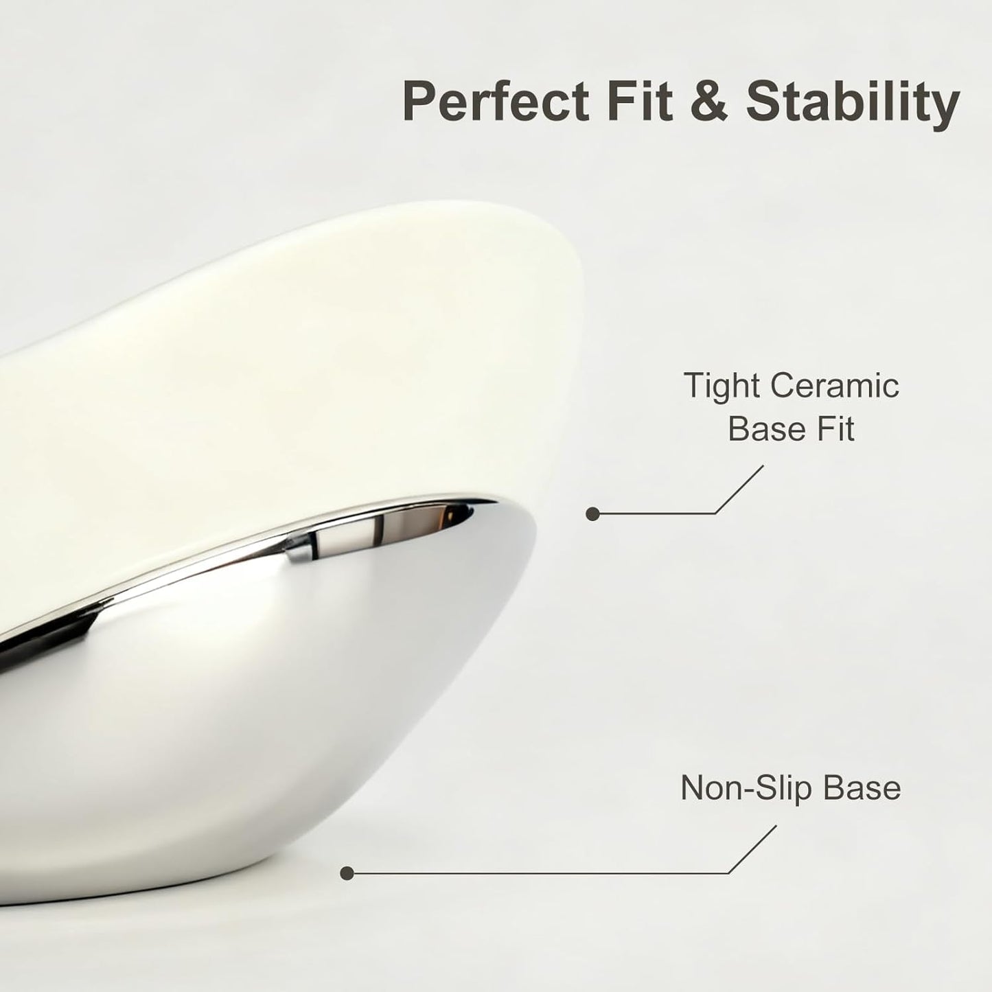 Shell Ceramic Dog Bowls & Cat Food Bowl, Whisker-Friendly Feeding Dish for Small Dogs & Cats, Non-Slip Food Grade Pet Bowl with Stainless Steel Base, Aesthetic Design