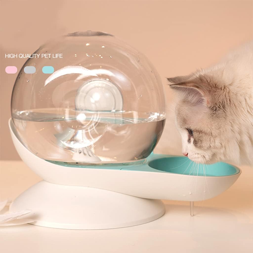 Automatic Drinking Fountain for Dog Small Snail Bubble Indoor Convenient for Checking Water Gift