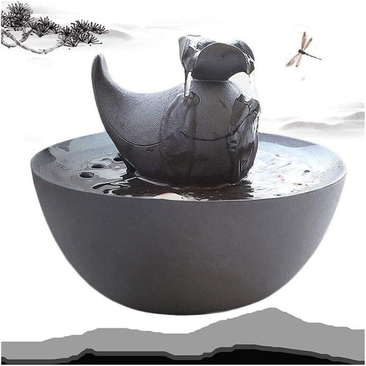 Fountain Cat Water Fountain,Ceramic Pet Drinking Fountain for Cats and Dogs Automatic Silent Pet Water Dispenser with Filter Pet Water Dispenser (Color : Leaf White) (Whale Brown)