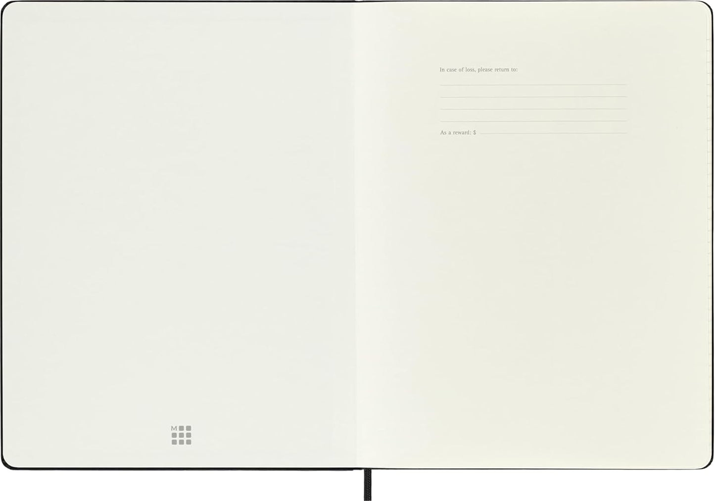 Moleskine Classic 18 Month 2025-2026 Weekly Planner, Hard Cover, XL (7.5" x 10"), Black, 208 pages
