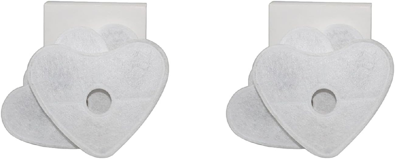 Heart Shape Pet Drinking Fountain 4 Pcs Dog Drinking Keep Water for Filt Pet Water Fountain Filter Replacement