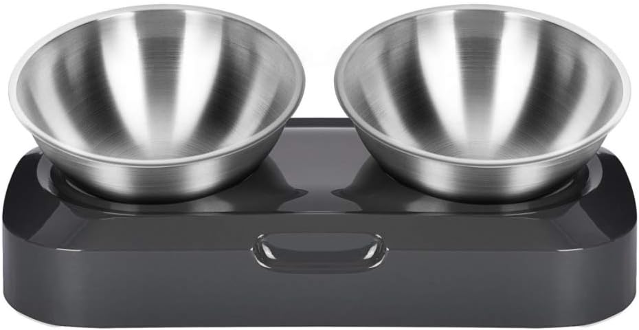Dog Cat Bowls with Raised Stand Pet Food Water Feeder 15° Tilted Platform Non-slip Puppy Kitten Drinking Dispenser pet rubber dog toy dog fetching toy interactive outdoor dog flight flying saucer 18