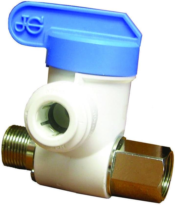 John Guest Speedfit 3/8 x 3/8 x 1/4 Inch Angle Stop Adapter Valve, Push to Connect Plastic Plumbing Fitting, ASVPP1LF
