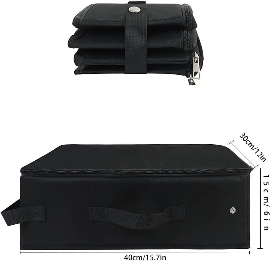 Portable Cat Travel Litter Box with Zipped Lid, Foldable Travel Litter Box, No Leakage, No Smell, Waterproof, Easy to Carry, Easy to Use in Hotels, Car