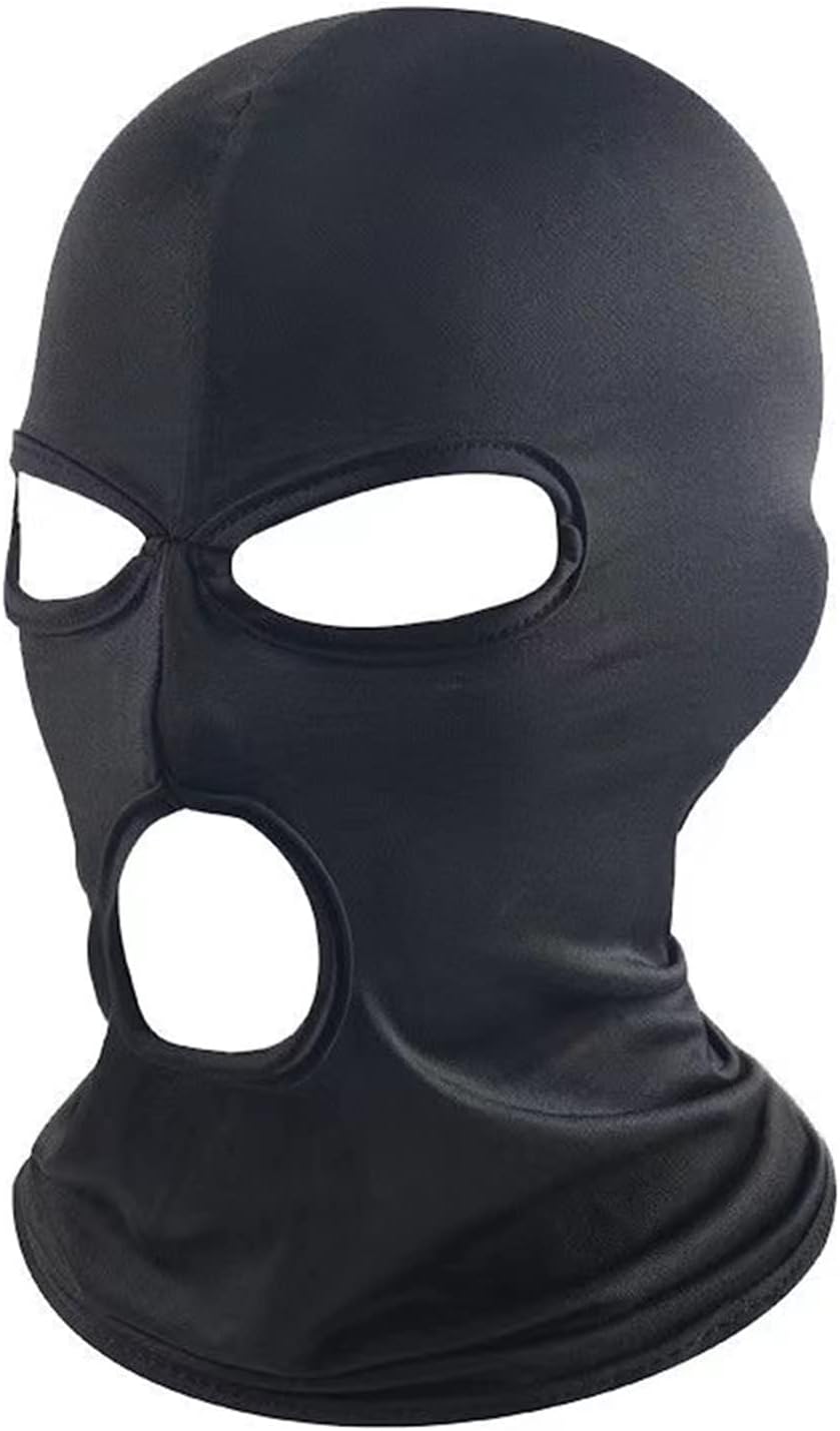 3 Hole Full Face Mask, Women Men Thin Balaclava Face Mask for Motorcycle Bike Hunting Cycling Cap Ski