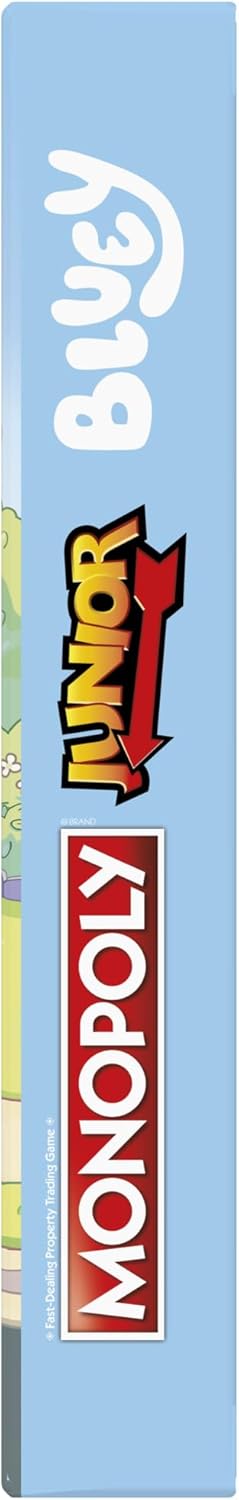 Hasbro Gaming Monopoly Junior Bluey Edition Board Game | Kids Play as Bluey, Bingo, Mum & Dad for Girls & Boys | Ages 5+ (Amazon Exclusive)