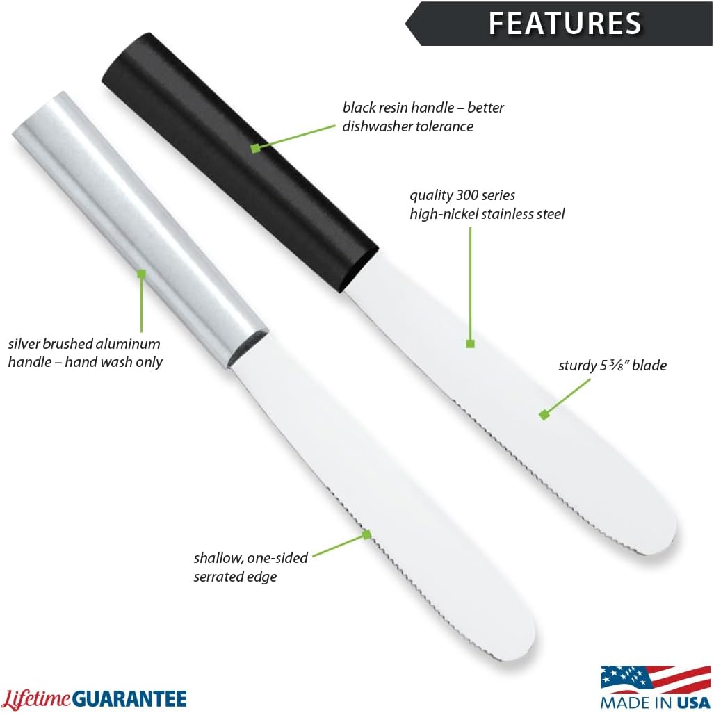 Rada Cutlery Super Spreader Knife (R113), 5.38" Stainless Steel Blade, Silver Handle