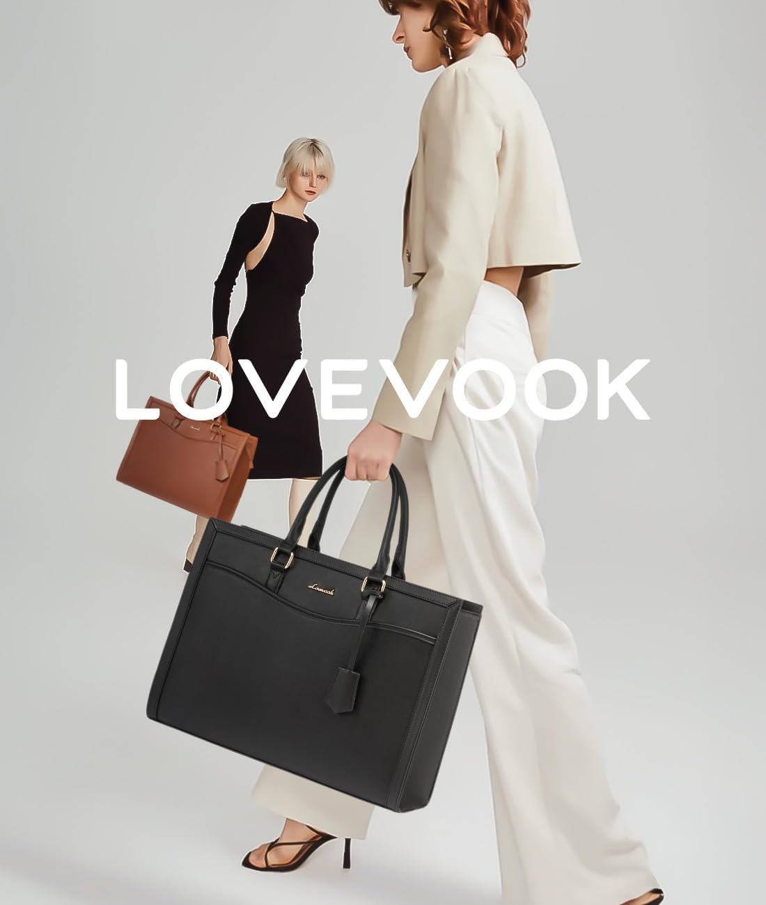 LOVEVOOK Laptop Tote Bag for Women, Office Work Bag Briefcase fit for 15.6 inch Laptop, Large Capacity Teacher Bag Handbag