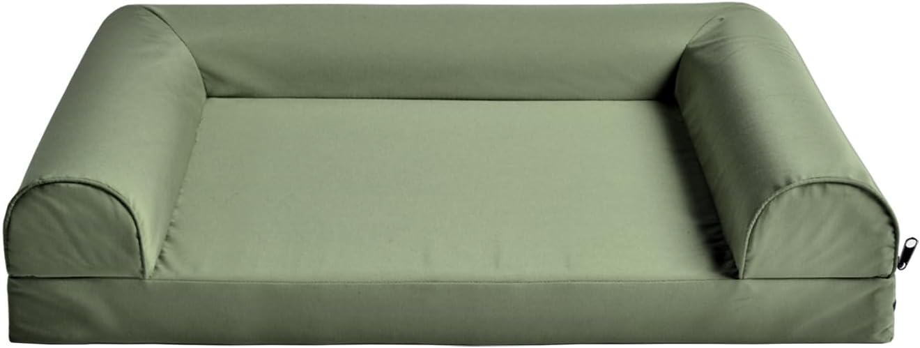 Dog Bed for Small Dogs, Waterproof & Scratch-Resistant Puppy Sofa Bed with Removable Cover High-Density Foam Orthopedic Pet Bed for Chihuahuas, Poodles, Bichons, and Cats (Green)