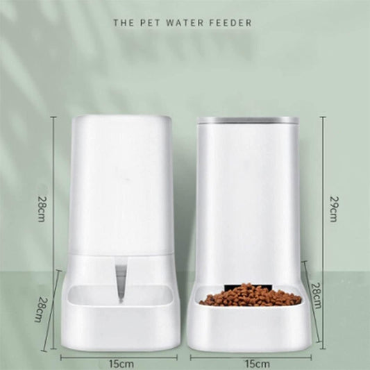 Dispenser Unplugged Pet Feeder Water Dispensers Supplies Set Automatic Gravity Feeder Cat Food, Dog Water Bowl and Automatic Cat Food Dispenser cat Fountain