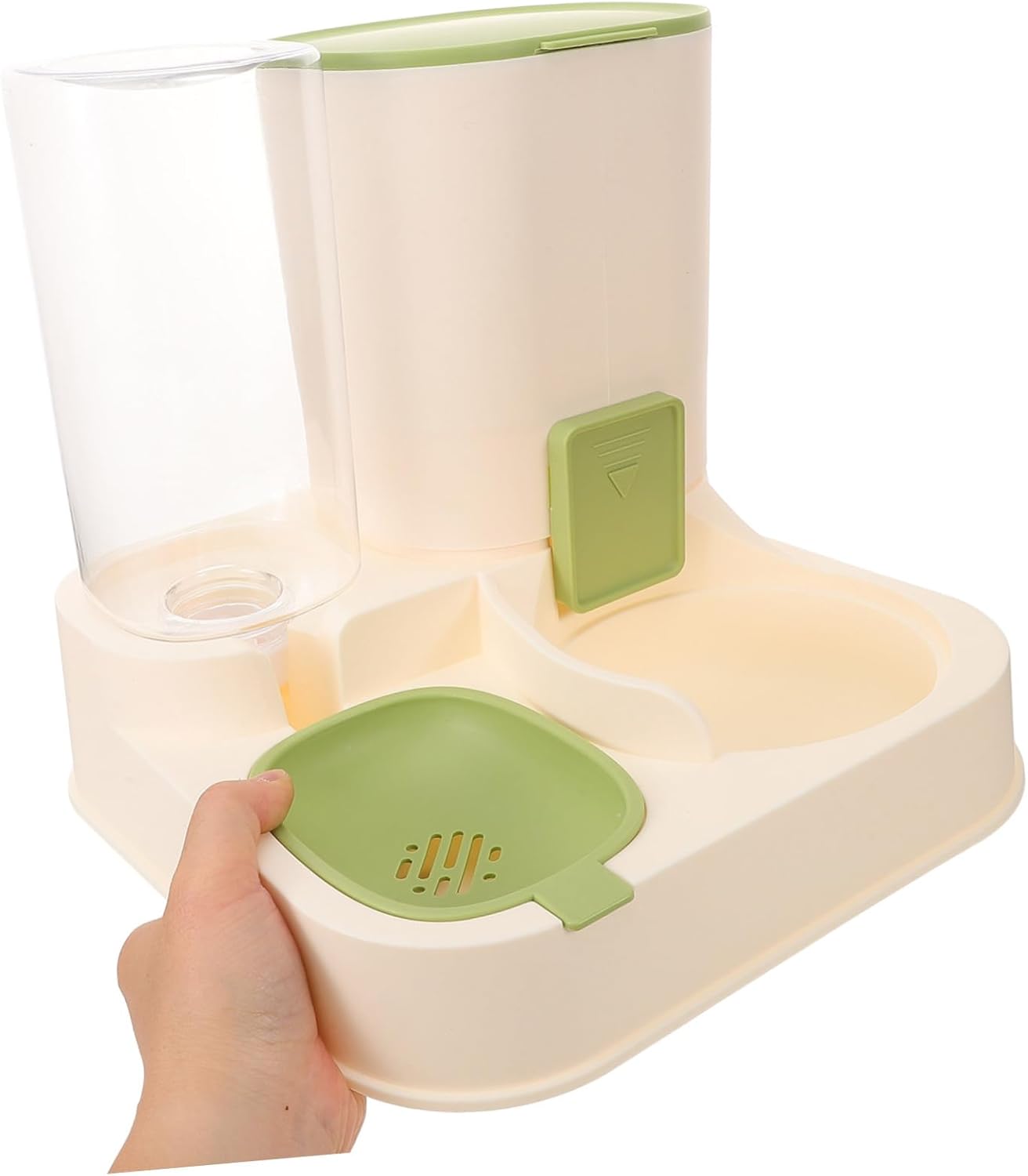Milisten Automatic Pet Water Dispenser Food Feeder Large Capacity Dry Wet Separation Design for Cats and Dogs Easy to Clean Material Prevents Spills and Keeps Food Fresh