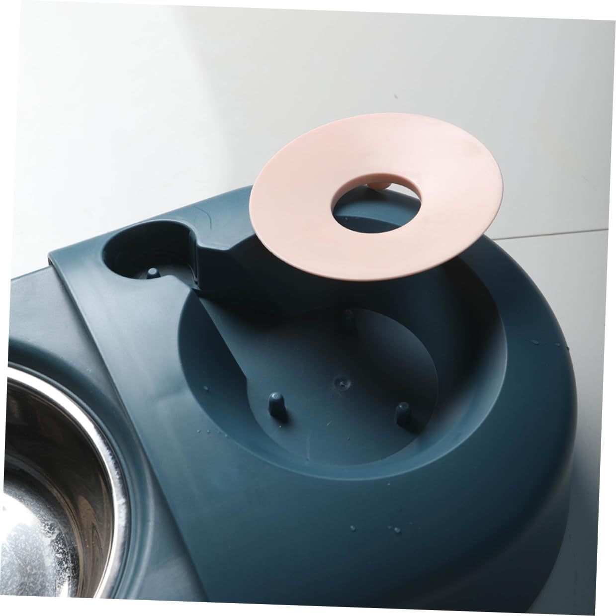Milisten Automatic Pet Water and Food Bowl with Spill-Proof Design, Blue Dog and Cat Feeder Suitable for Home Use, Sturdy Pet Supply Feeding Dish
