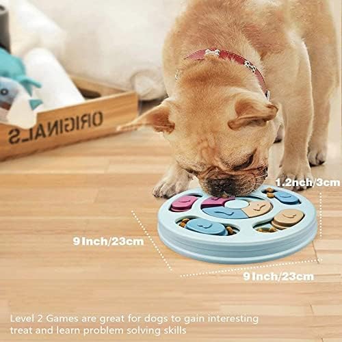 Dog Slow Feeder Interactive Puzzle Toys Dispenser Slowly Eating Bowl Pet Dogs Game (Color : A, Size : One Size)