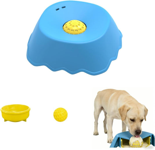 Slow Feeder Dog Bowls Interactive Dog Licking Toy & Lick Bowl for Dogs, Large Capacity Non-Slip Dog Lick Bowl for All Dogs (Blue)