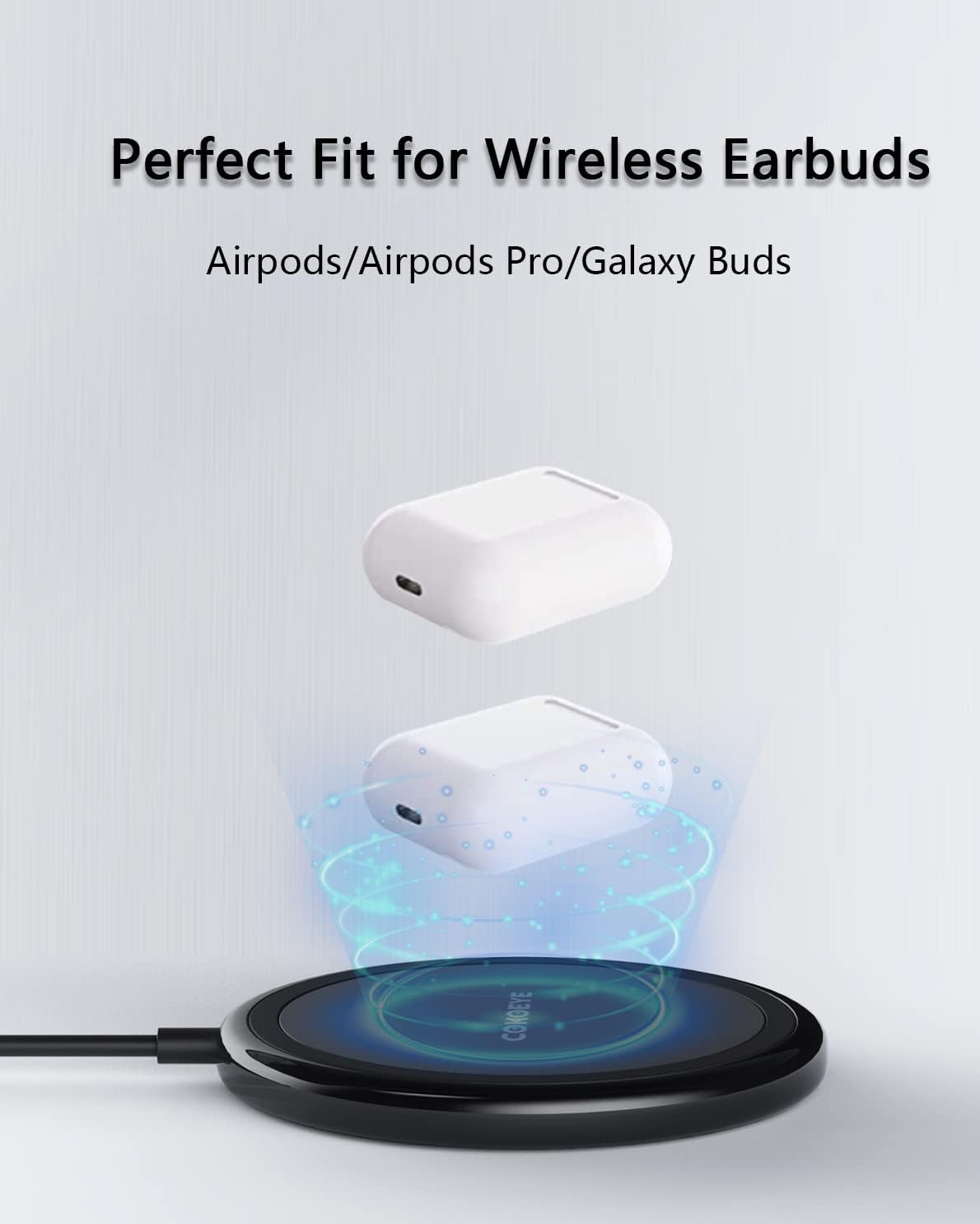 Wireless Charger, 15W Max Fast Wireless Charging Pad 2-Pack Compatible with iPhone 17/17 Air/17 Pro/17 Pro Max/16/15/14/13/12/Samsung S24/S24Ultra/S23Ultra/S22/S21,AirPods Pro2