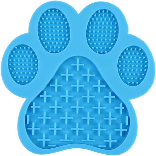 Paws Licking Mats for Feeding Dog Lick Mat Dogs and Cats (Blue), Red