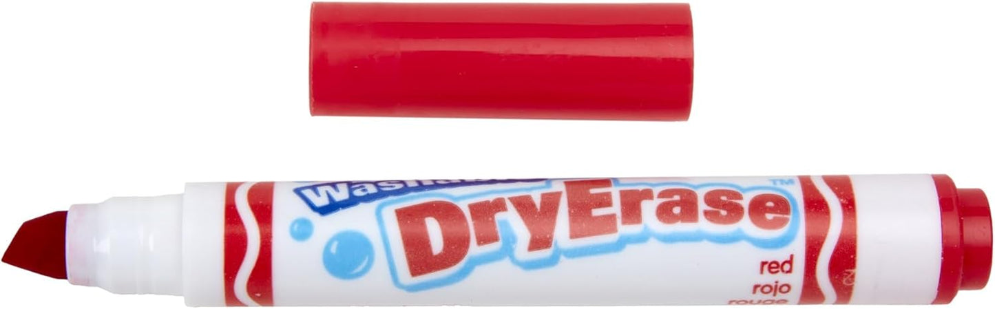 Crayola Washable Dura-Wedge Tip Dry Erase Markers, 10 Count