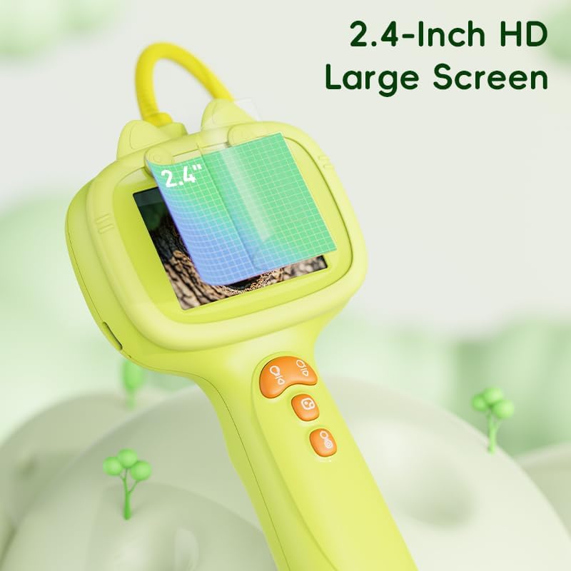 Daxiongmao Borescope Camera with Light for Kids | STEM Science Educational Toy for 3 4 5 6 7 8 Years Old Boys & Girls | Birthday Gift for Outdoor Adventures & Nature Discovery (Yellow)