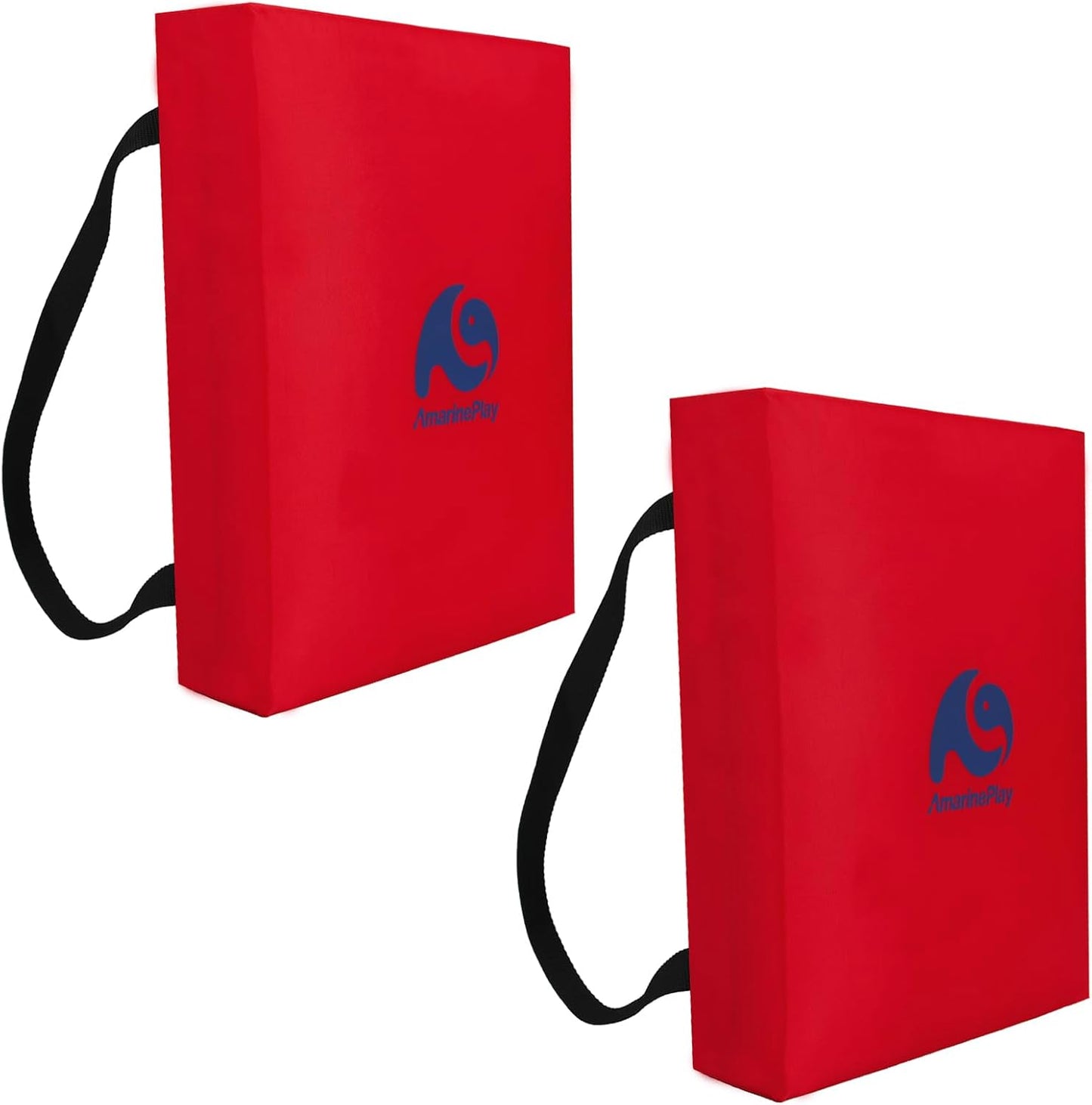 Throwable Flotation Cushion,Emergency Marine Foam Flotation Throwable Device,USCG Approved Type IV PFD Boat Throw Seat Cushion Life Preserver Emergency Safety Equipment for Boat Kayak Canoe Red-2PK