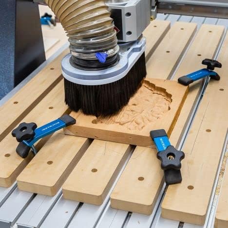 Rockler Hold Down Clamp, (5-1/2''L x 1-1/8'' W) - Drill Press Clamp is for Workbenches, Jigs, or Machine Tables w/T Track Accessories – Clamps Ideal for Soft Woods, Pre-finished Panels, & More