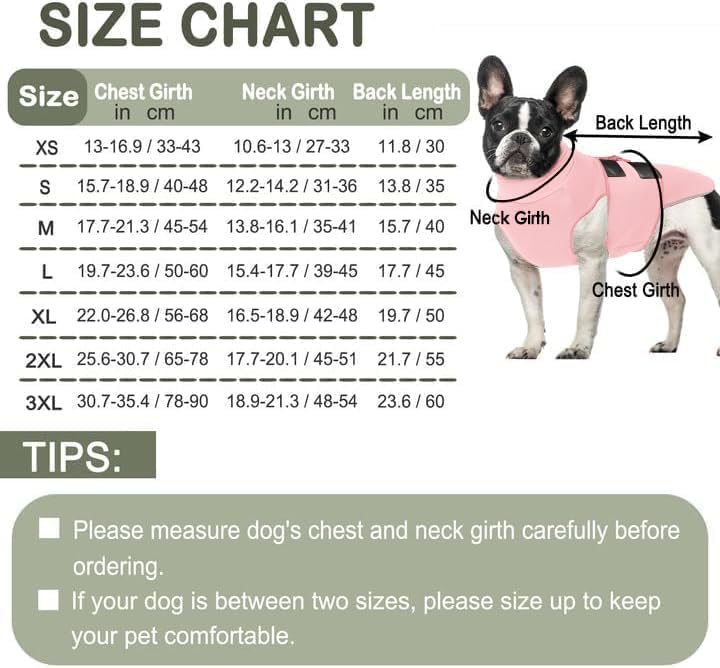 KOESON Dog Calming Vest with Soft Ear Wrap, Breathable Dog Thunder Jacket with Adjustable Hook & Loop, Reflective Puppy Anxiety Relief Jacket for Fireworks, Thunder, Travel, Separation, Pink XS