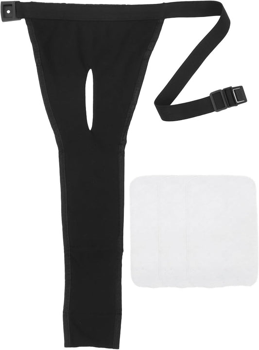 Milisten Reusable Female Dog Diapers Washable Pet Period Pants with 3 Cotton Pads Black 2XL+XXL Size Comfortable Menstrual Underwear for Small Female Dogs in Heat and Outdoor Use