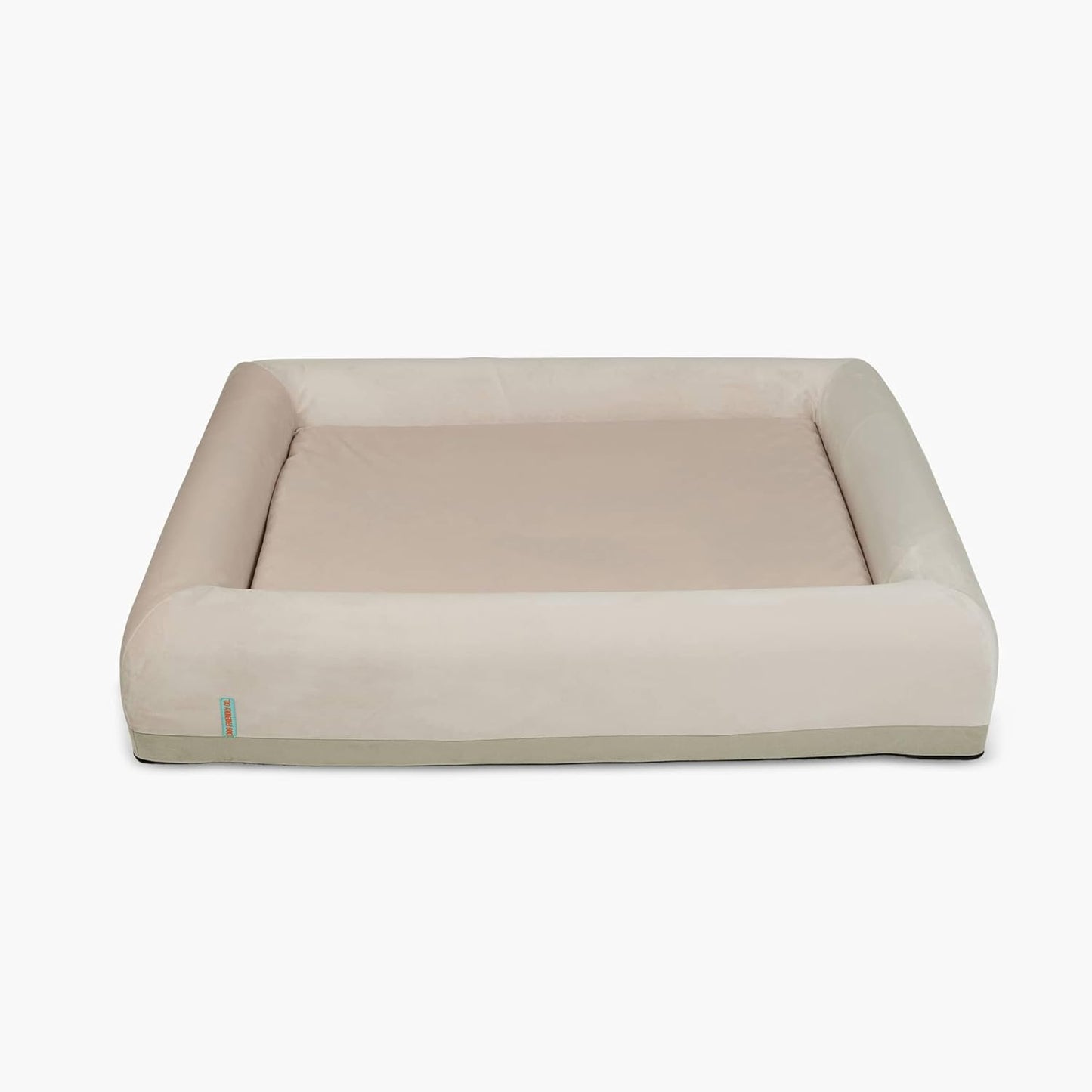 DF Co. Dog Orthopedic Memory Foam Bed | Helps Arthritis & Joint Pain | Lavender Infused, Waterproof Exterior, Machine Washable Cover, Anti-Slip Base | Beige, Size L