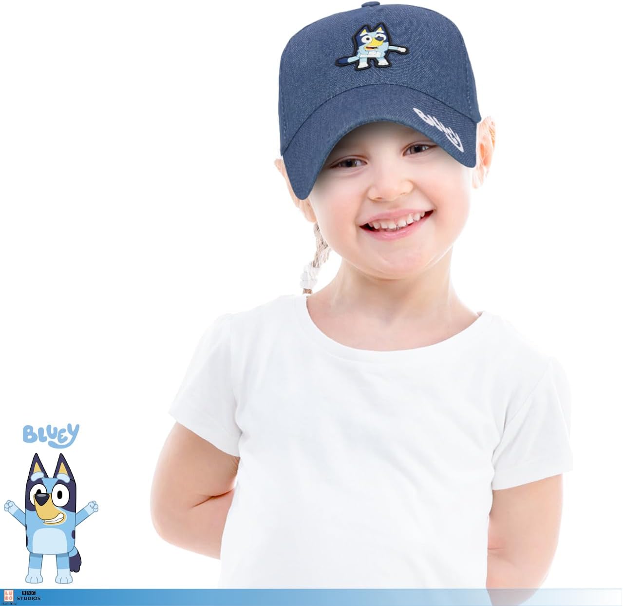 Bluey Hat Toddler Baseball Cap – Cute Hat for Kids, Adjustable Toddler Ball Cap, Bingo, Bandit