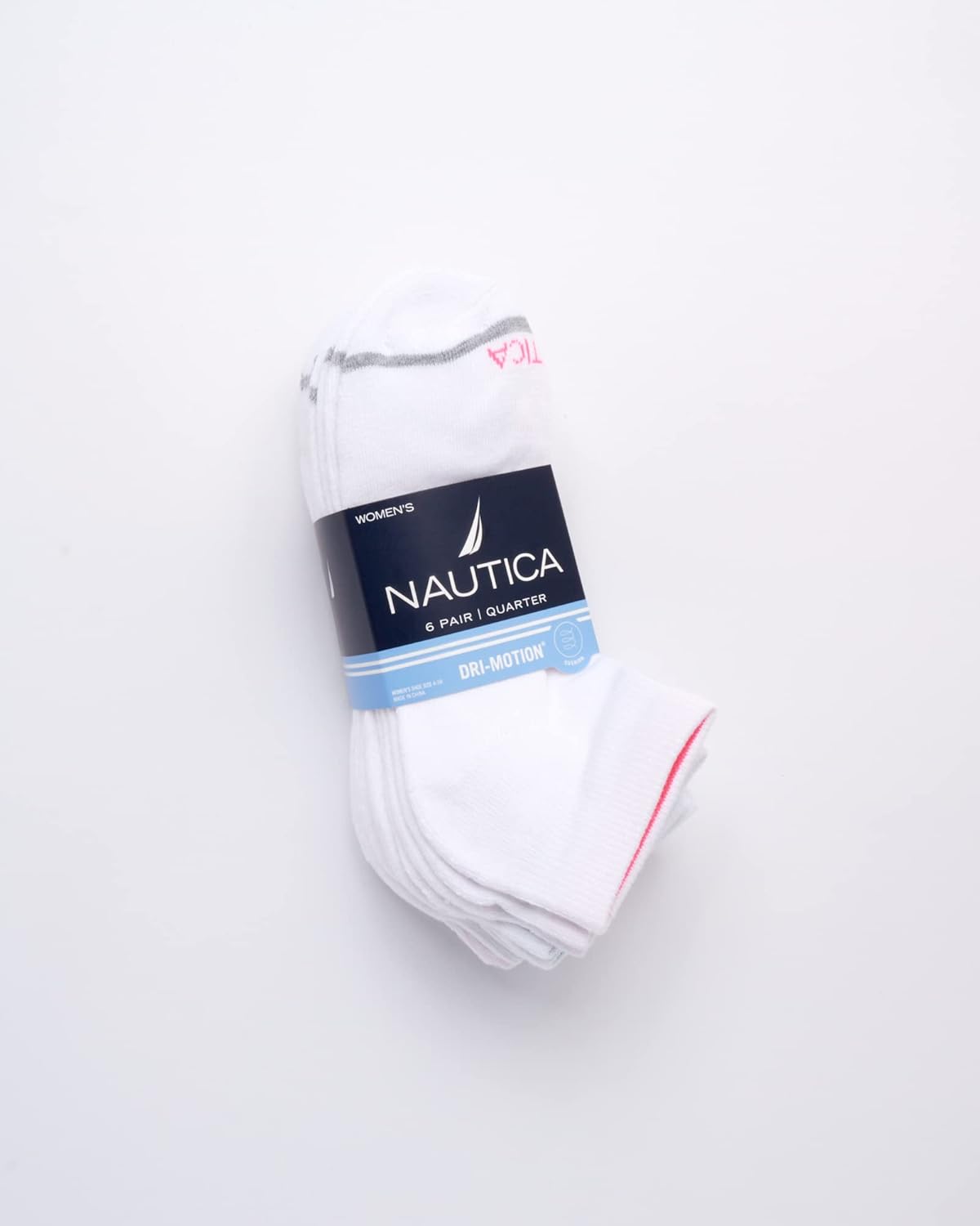 Nautica Womens Quarter Socks - 6 Pack Cushioned Moisture Wicking Athletic Quarter Socks for Women