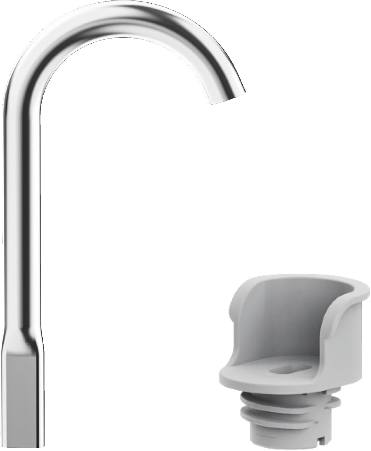 Cat Fountain Replacement Parts: Spout and Holder Kit Compatible with 3.2L / 108oz Stainless Steel Pet Fountain
