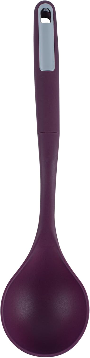 Restaurantware Silicone Utensil Set Pack of 1 Non-Slip Handle 6-Piece Kitchen Tool Set, Heat-Resistant Dishwasher-Friendly Cooking Accessories, Durable Purple Cooking Utensils
