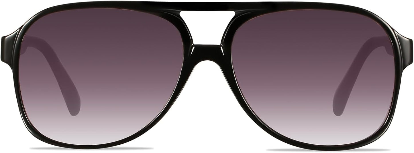 YDAOWKN Retro Aviator Sunglasses for Women Mens Large Frame Classic Vintage 70s Sun Glasses Aviators