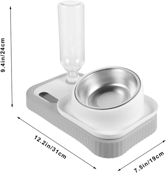 Milisten Pet Feeder for Dogs and Cats Non-Spill Design Removable Bowls Lightweight Automatic Food and Water Dispenser for Home Use and Pet Stores