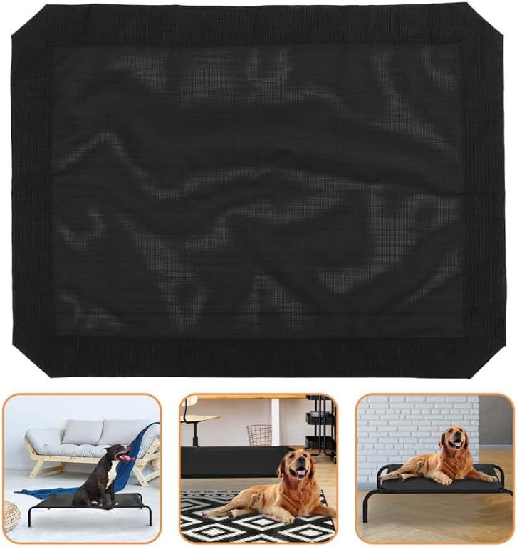1Pc Dog Cot Replacement Cover Pet Bed Pet Product Original Elevated Heavy-Duty Breathable Cooling Mesh Center Machine Washable Indoor Outdoor Use