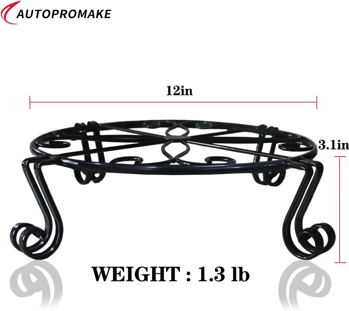 Black Plant Stand for Flower Pot Heavy Duty Potted Holder Indoor Outdoor Metal Rustproof Iron Garden Container Round Supports Rack for Planter Bronze, Pumpkin Stand Outdoor