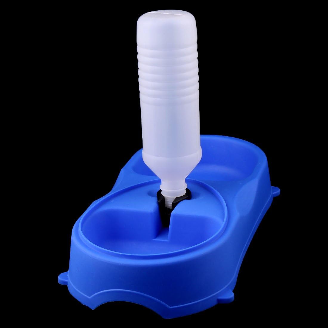 Plastic Puppy Dog Cat Pet Water Drinking Fountain Food Feeder Bowl Blue (id: 3aa 12c ed5 bd0 833