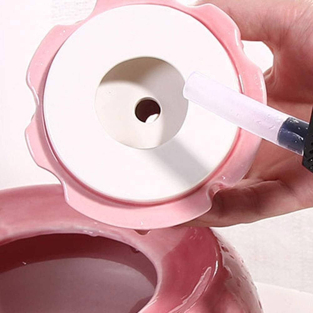Fountain Ceramic Cat Water Dispenser Pet Smart Water Fountain for cat Dogs Automatic Circulation Flow Water Feeder Super Quiet Pet Water Dispenser (Color : Pink)