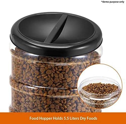 Automatic Pet Feeder for Cats Dog Electric Dry Food Dispenser Water Fountain 5.5L LCD Screen Timer Voice Recording Pet Product