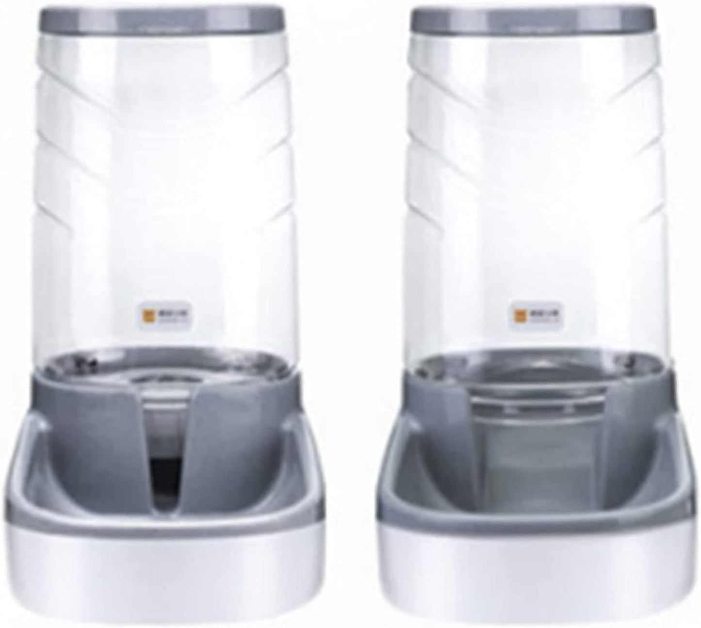 Fountain 3.8 L Pets Cats Dogs Automatic Waterer and Food Feeder Set Unplugged Feed Water Pet Supplies Gravity Pet Food Feeder and Water Dispensers Pet Water Dispenser