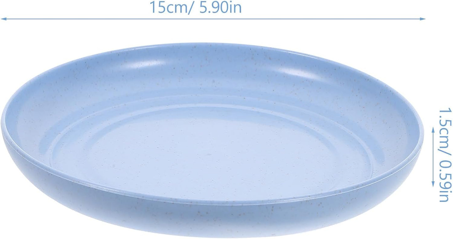 Milisten 6pcs Kitten Food Bowls Shallow Wide Cat Feeding Dishes Whisker-Friendly Plastic Bowls for Small and Short-Legged Cats Indoor Wet and Dry Food Plates