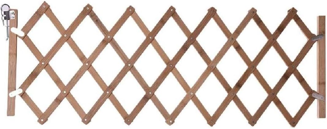Wooden Pet Gate for Dogs 18.6 Inch Tall Retractable Dog Gate for The House Doorway Stairs Width 43 Inch